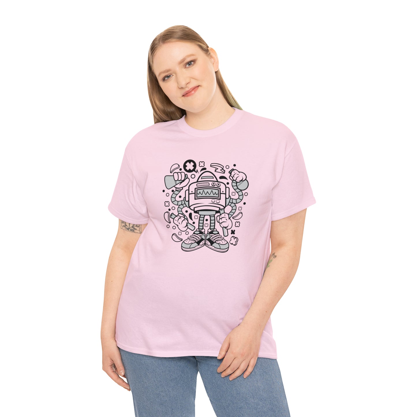 Lab Robot Monster Cartoon T-Shirt