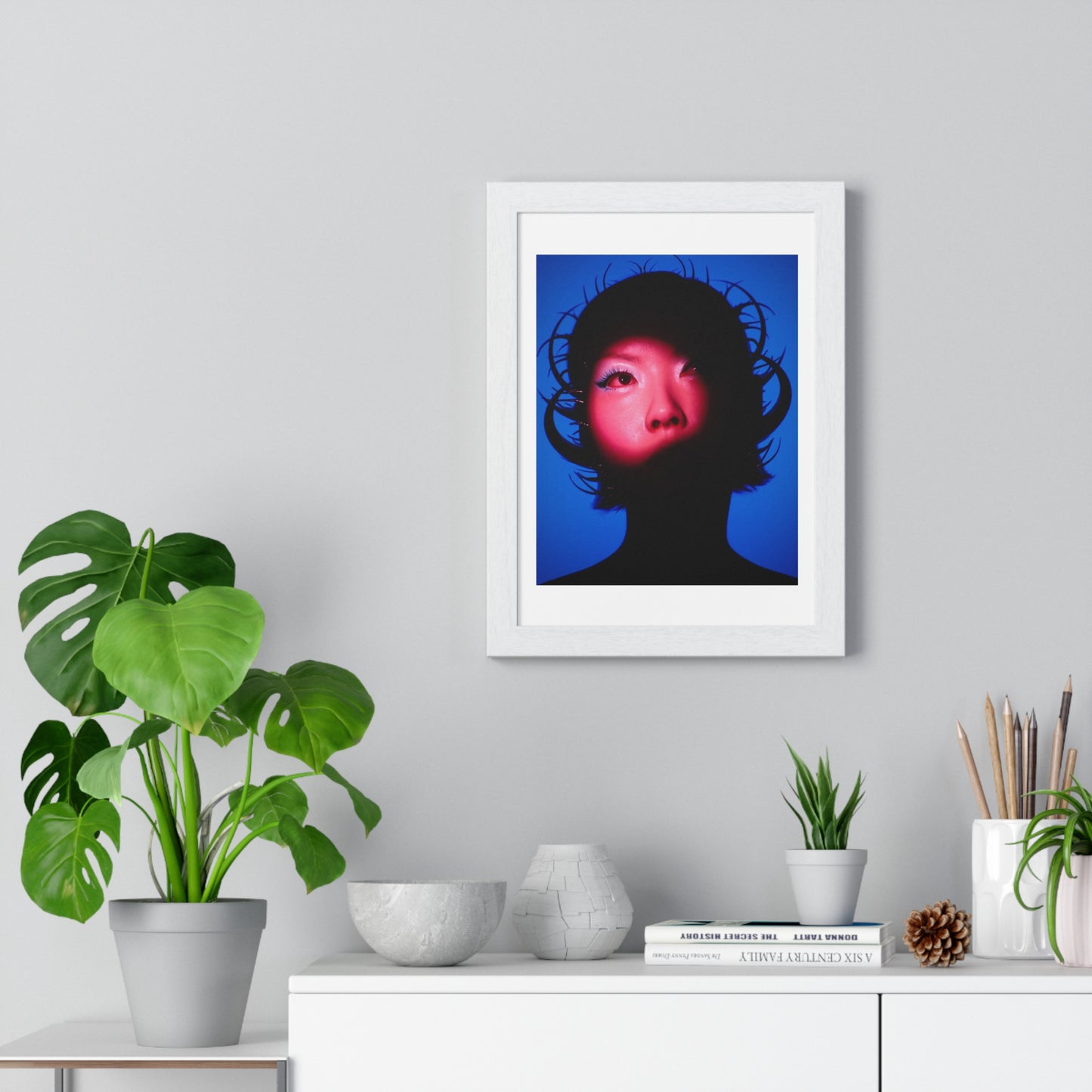 Asian Eye 'Designed by AI' Framed Art Print