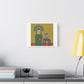 Reserved for Worries, Cartoon Art Print on Canvas