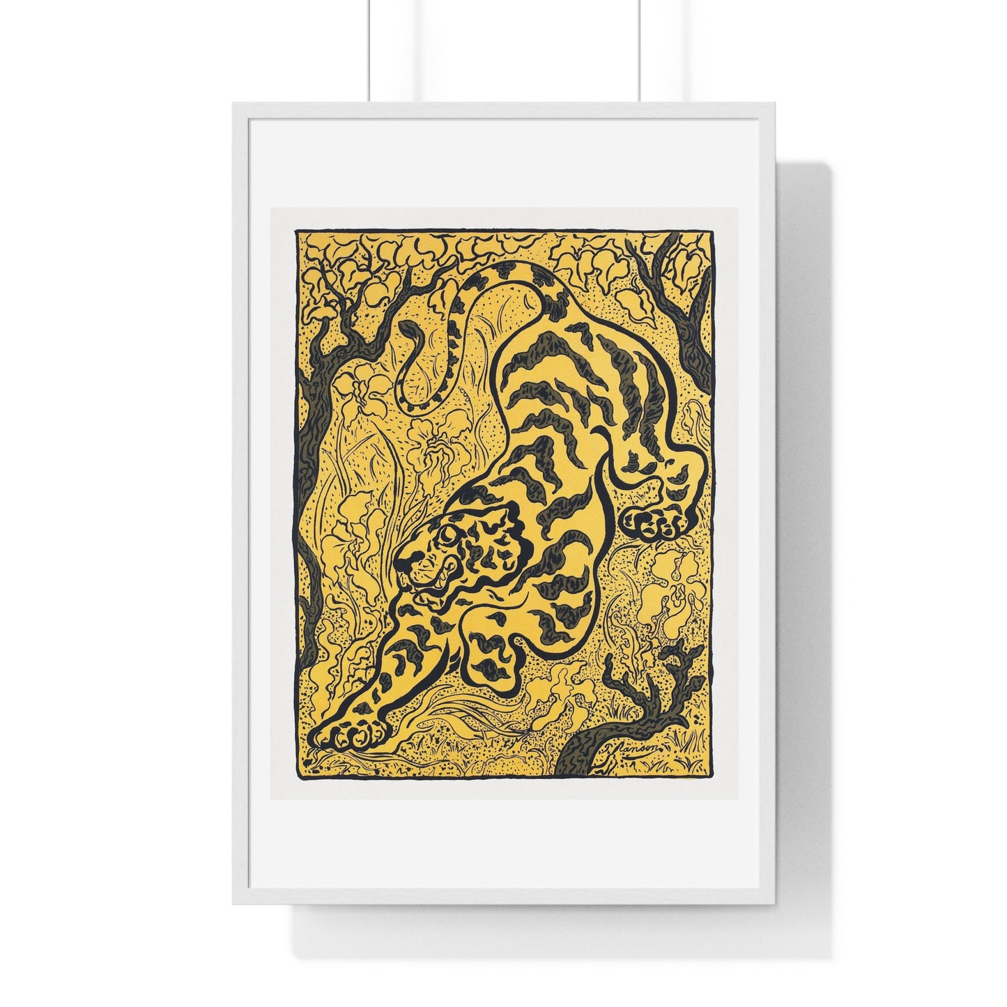 Tigre Dans les Jungles 'Tiger in the Jungle' (1893) by Paul Ranson, from the Original, Framed Art Print