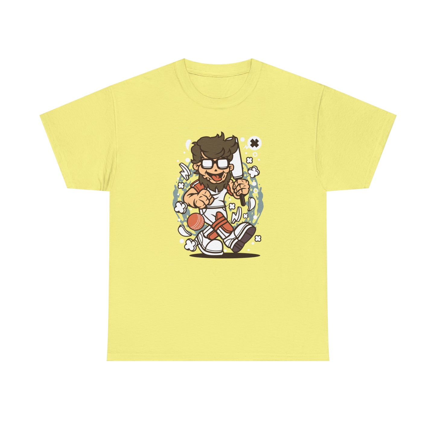 Hipster Cricket Cartoon T-Shirt