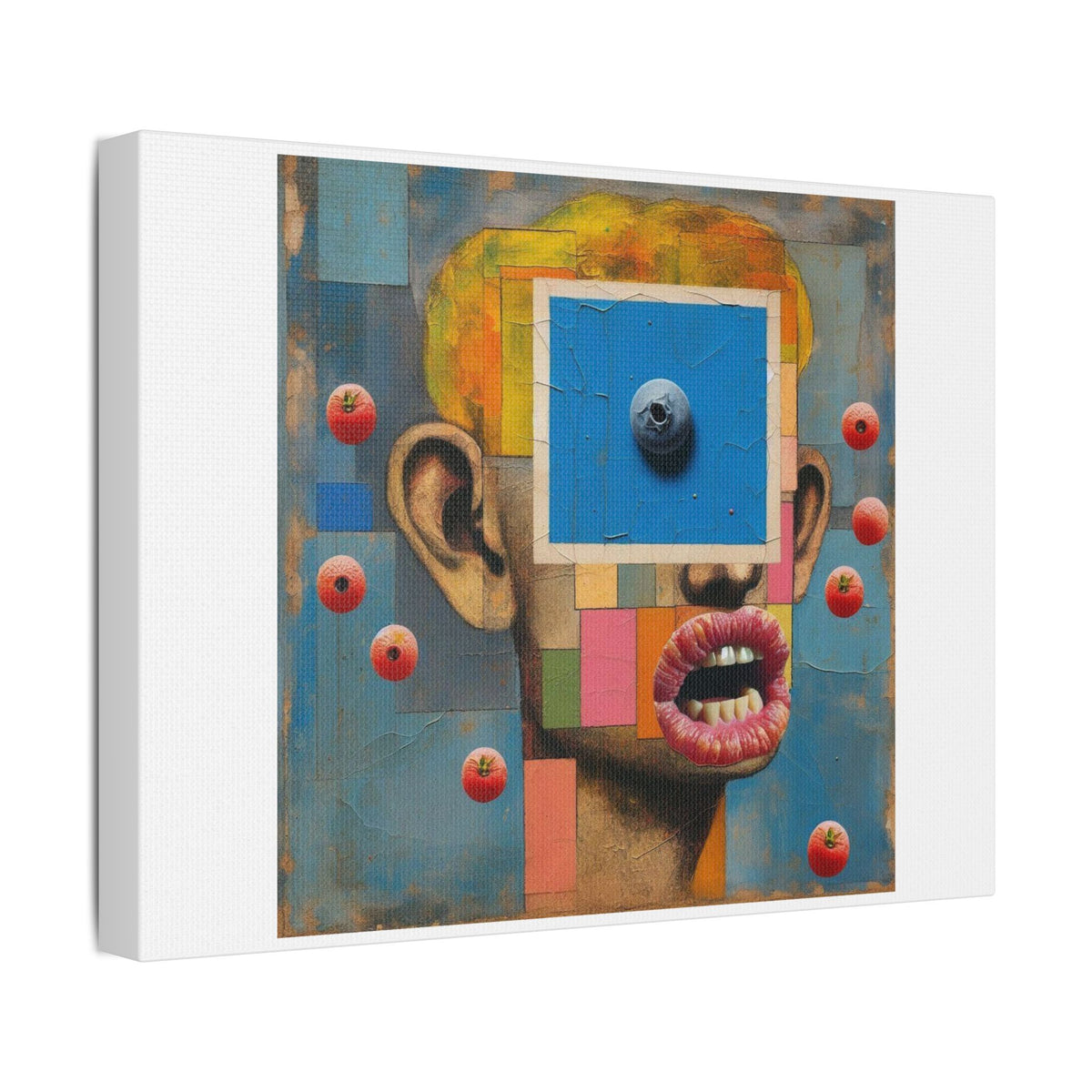 Twisted Portrait, Abstract Art Print on Canvas