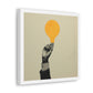 Innovation Hand Holding Light Bulb 'Designed by AI' Art Print on Canvas