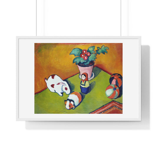 Little Walter's Toys (1912) by August Macke, from the Original, Framed Art Print