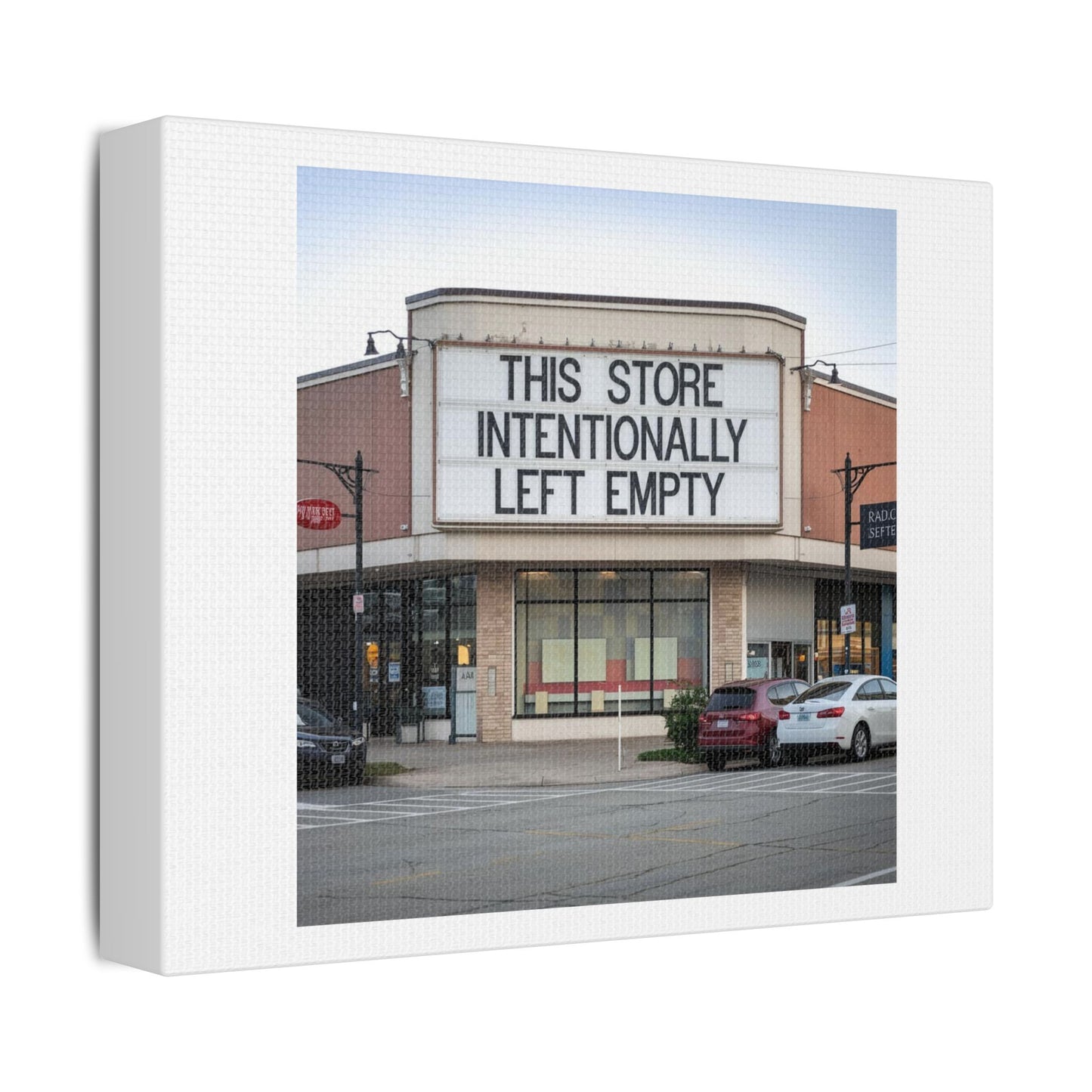 This Store is Intentionally Left Empty 'Designed by AI' Art Print on Canvas