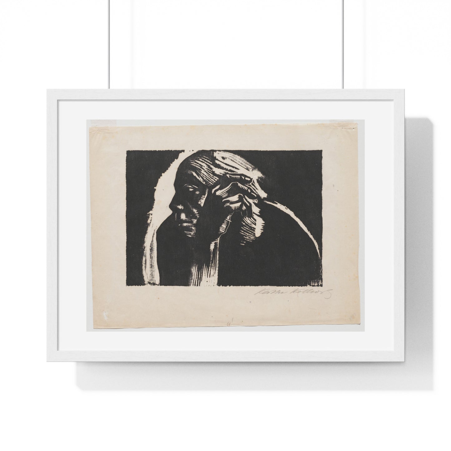 Self Portrait (1924) by Käthe Kollwitz, from the Original, Framed Art Print