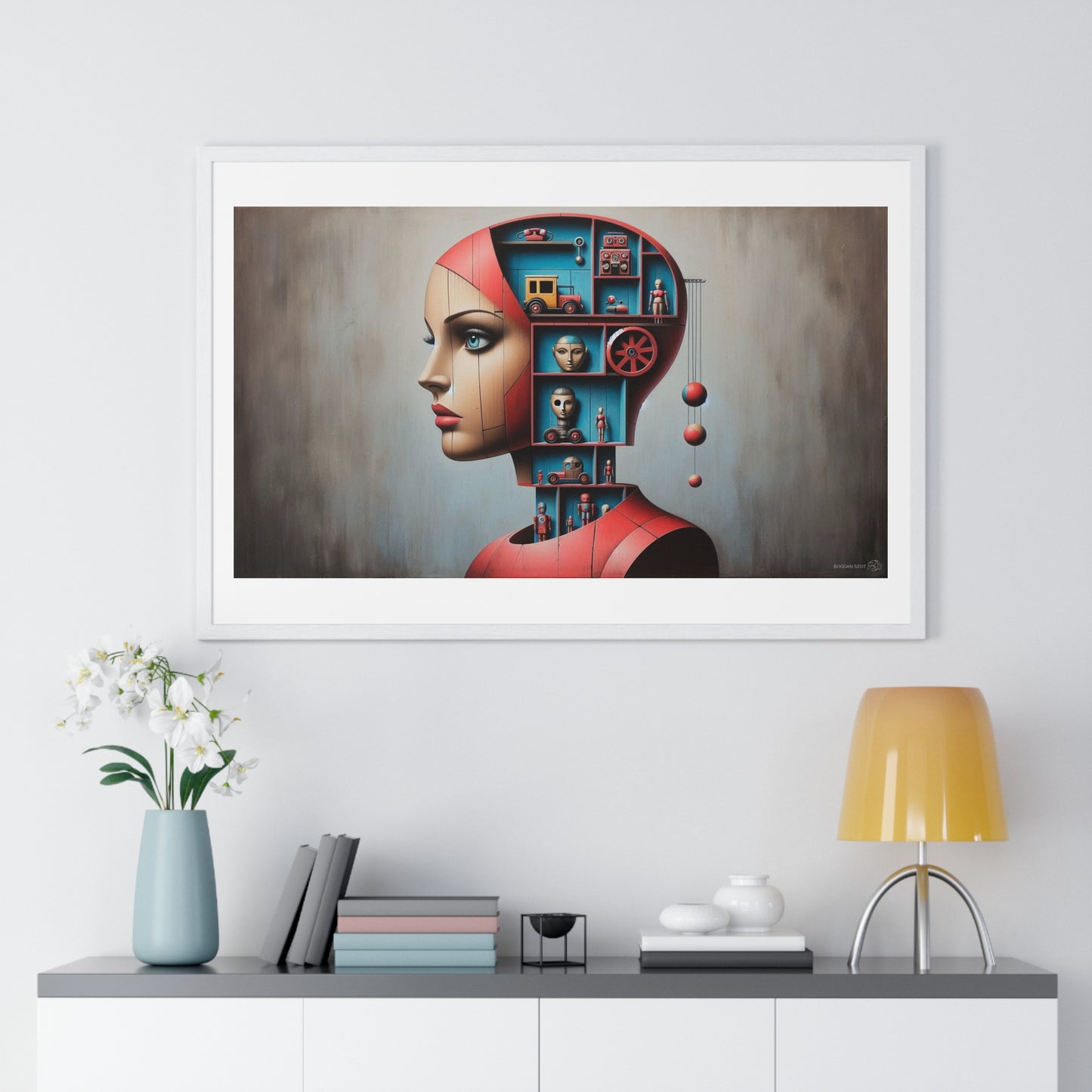 All is Within You, Abstract Art 'Designed by AI' Framed Print