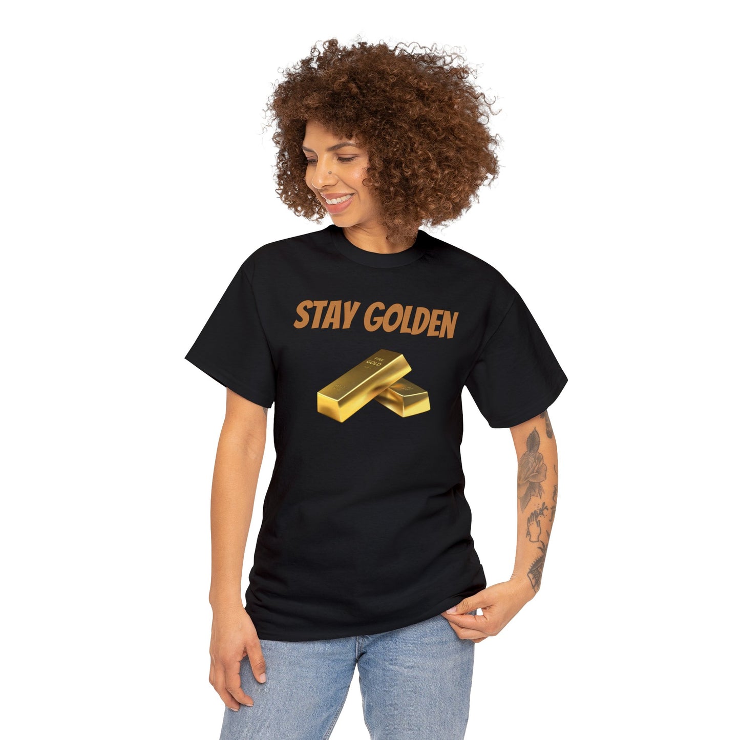 Stay Golden! Cotton T-Shirt Inspirational Unisex