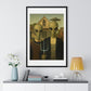 American Gothic Remixed, Midwestern American Aliens 'Designed by AI', Framed Art Print
