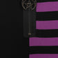 Banned Half Black-Half Stripes Leggings in Purple