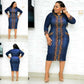 African Print Midi Dress, Plus Sizes