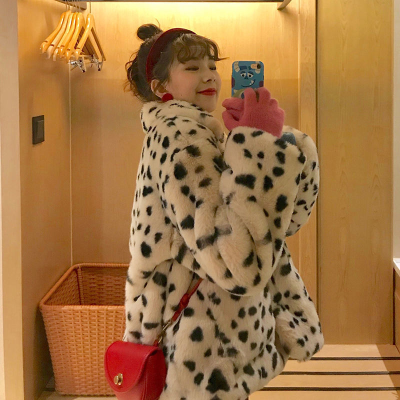 Faux Fur Leopard Fur Coat