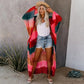 Extra-Long Loose Beach Sunscreen Tie-Dye Cardigan Jacket