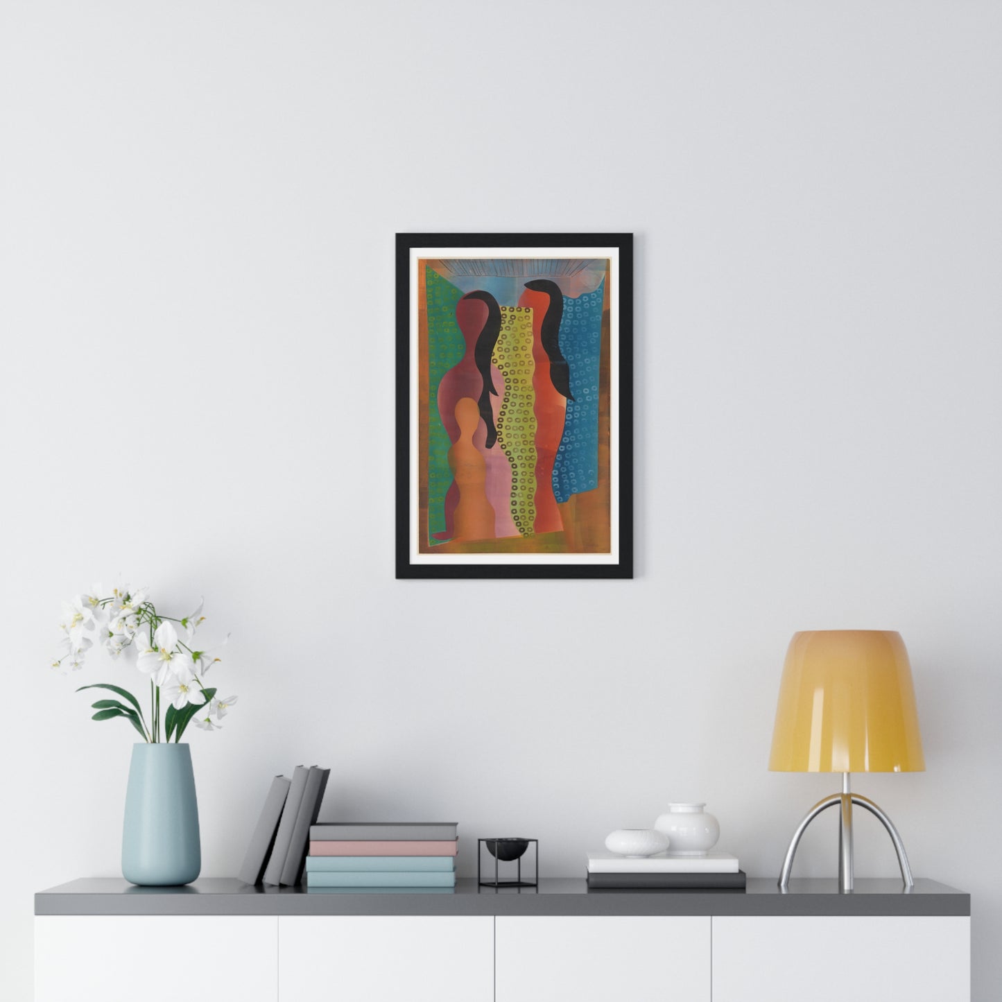 Compositie met Figuren (1944) by Hendrik Nicolaas Werkman, from the Original, Framed Art Print