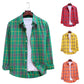 Men's Fashion Plaid Check Long-Sleeve Shirt