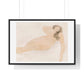 Study of a Nude (Lying on Side) by Auguste Rodin, from the Original, Framed Print