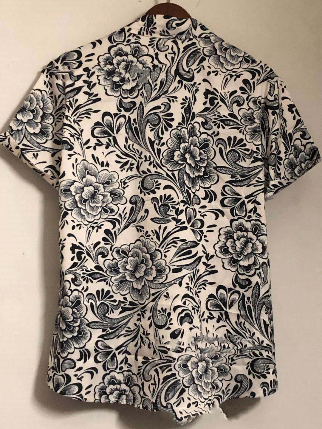 Men's Paisley Print Short Sleeve Shirt