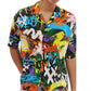 Men's Short Sleeve Hawaiian Beach Print Shirt