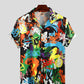 Men's Short Sleeve Hawaiian Beach Print Shirt