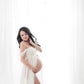 Vireous Women's Long Chiffon Maternity Gown
