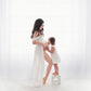 Vireous Women's Long Chiffon Maternity Gown