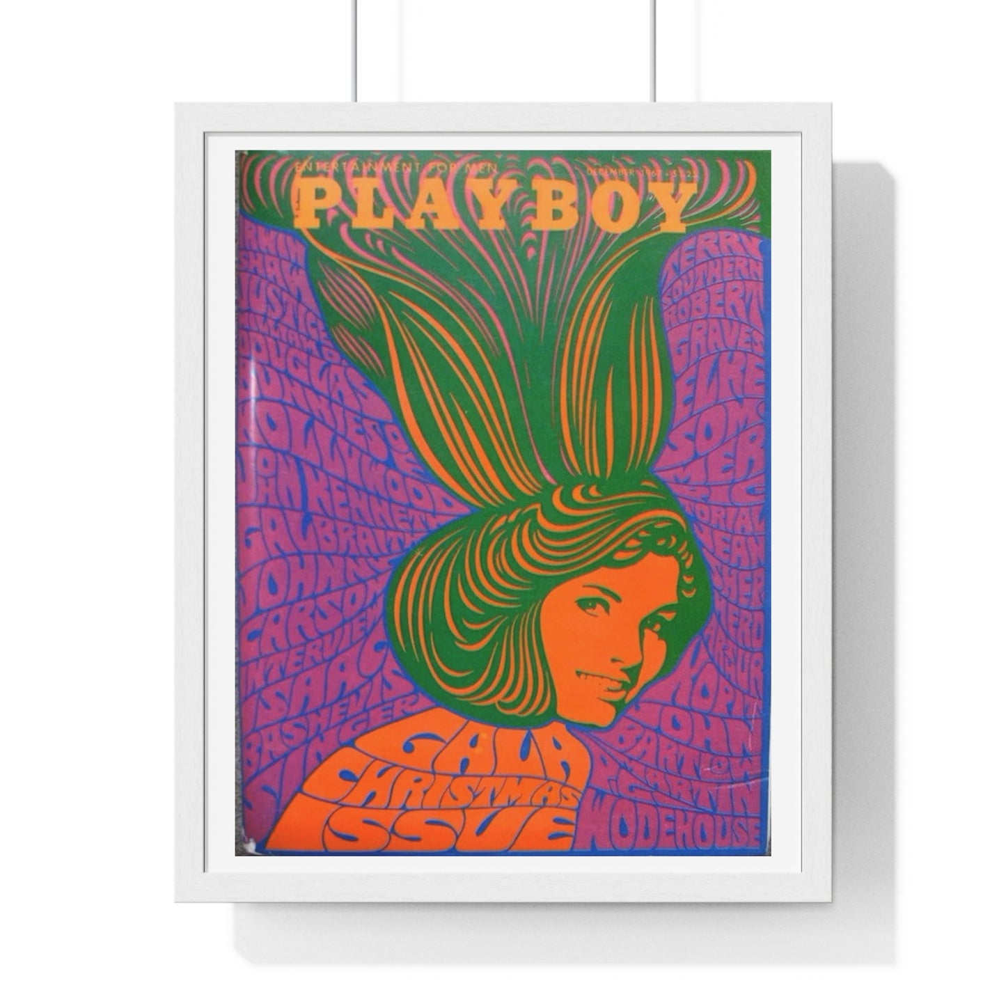 Playboy (1967) Psychedelic Magazine Cover Artwork, from the Original, Framed Print
