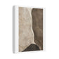 Travertine and Taupe Monoliths, Decor Art Print on Satin Canvas, Stretched