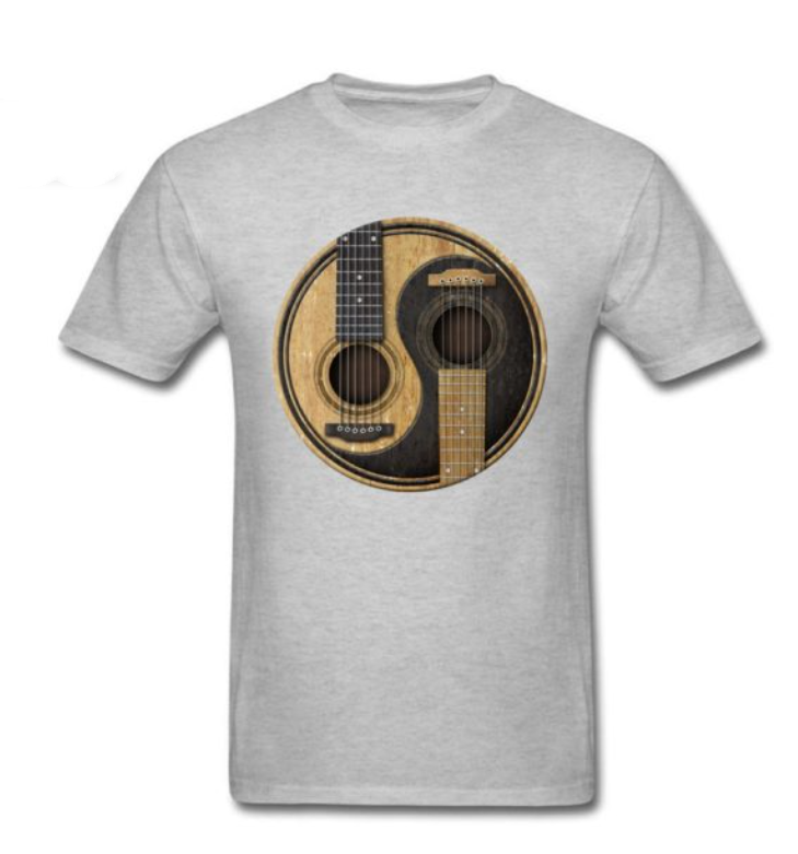 Guitar Yin and Yang Design Men's T-Shirt