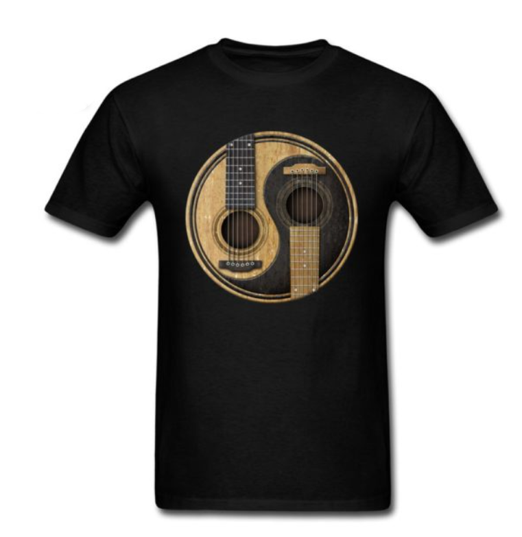 Guitar Yin and Yang Design Men's T-Shirt