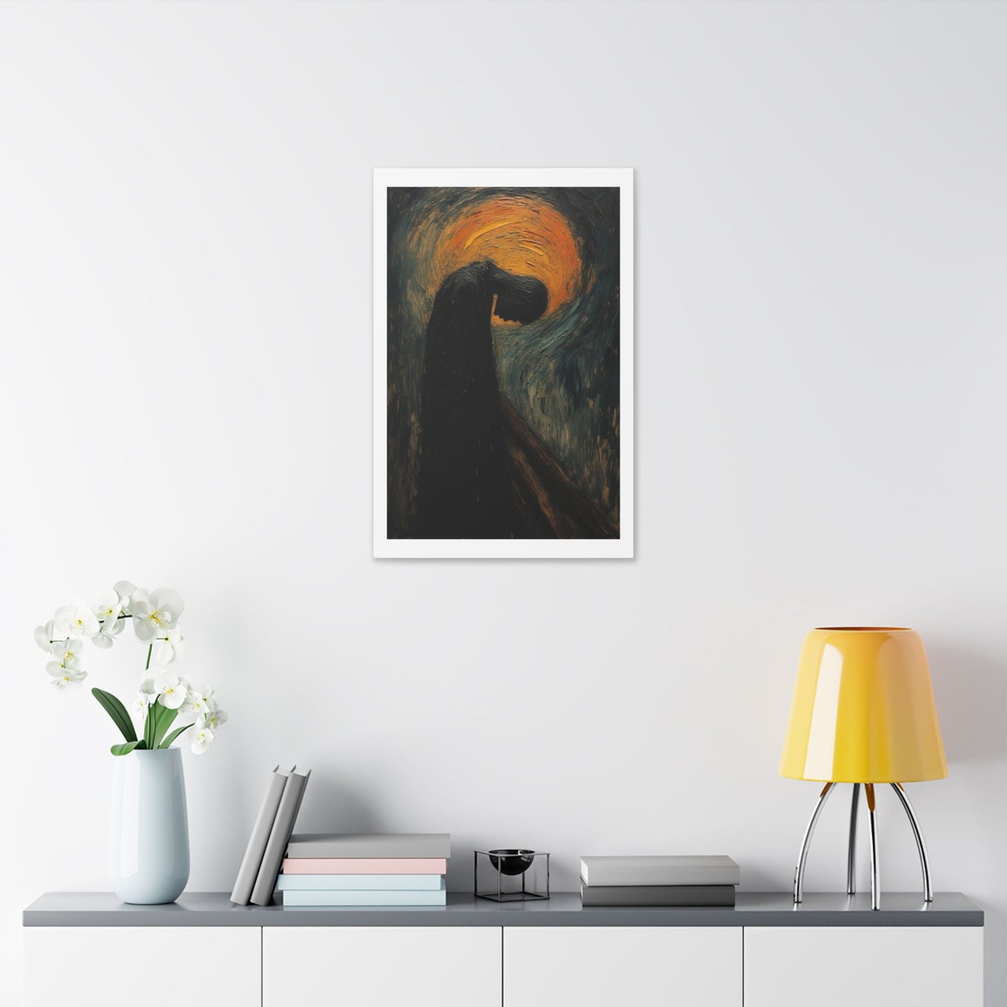 Endless Sadness Passing Through Nature, Oil on Canvas 'Designed by AI' Canvas Art Print