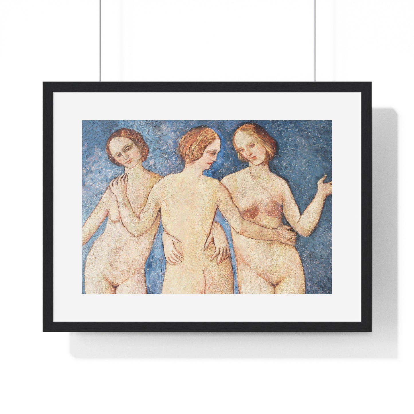 Nude Vintage Art 'The Three Graces' (circa 1509) by Bernardino Pinturicchio, from the Original, Framed Art Print