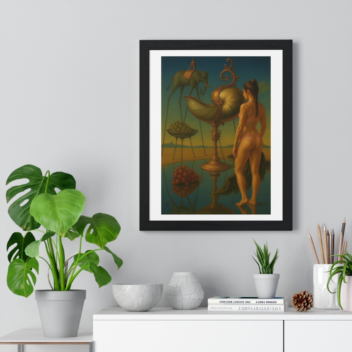 Waterfront Reality Distortion, Surrealist Art, Large Decor Print