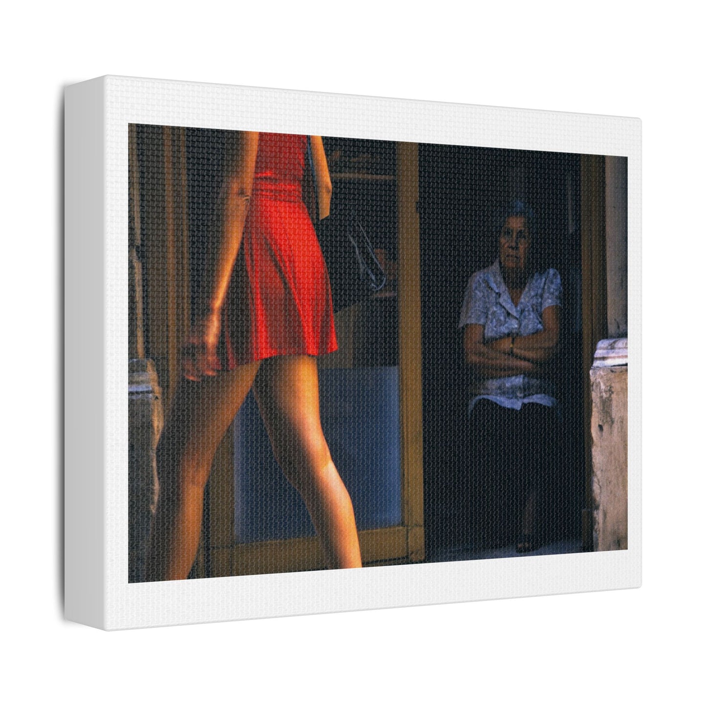 Greece Street Scene 'Designed by AI' Art Print on Canvas