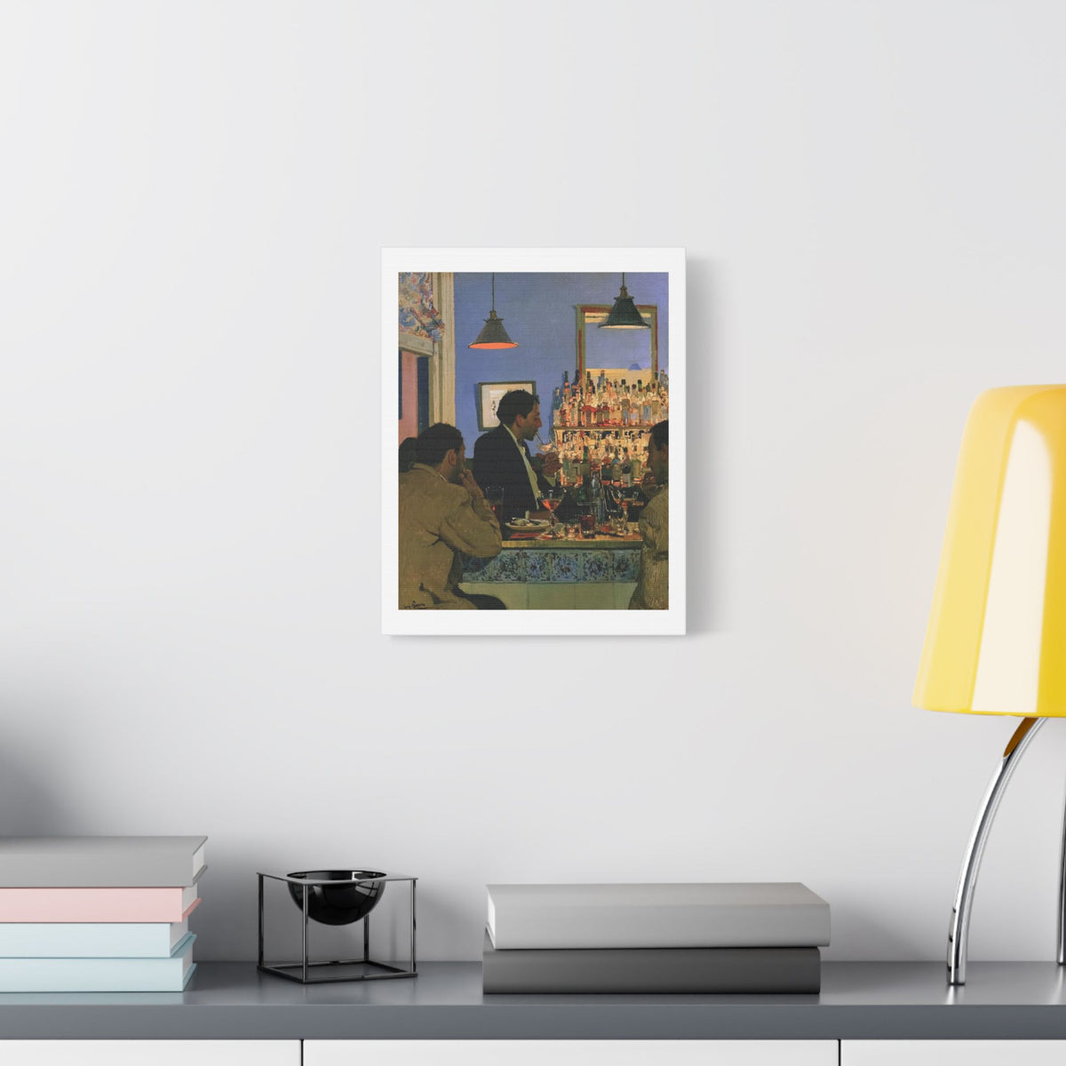 Café Art IV, Print on Satin Canvas, Stretched