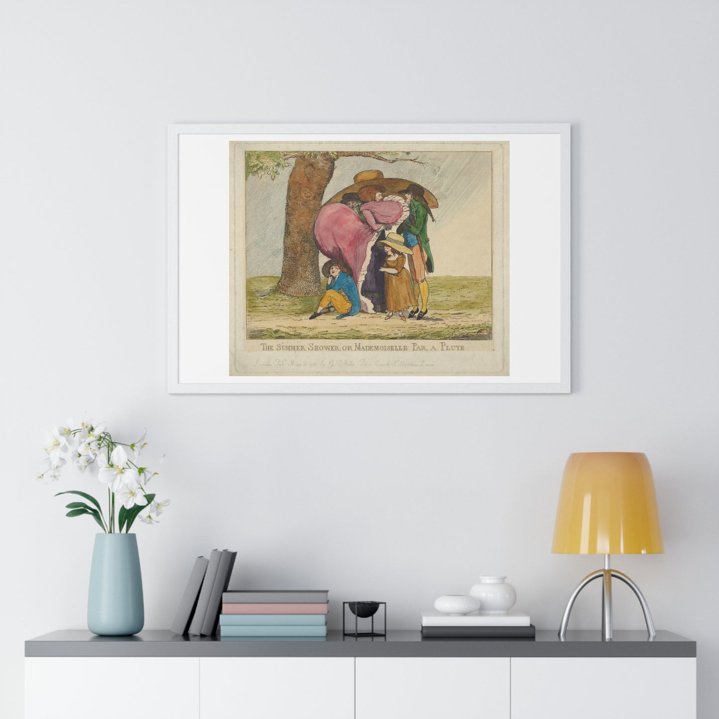 The Summer Shower, or Mademoiselle Par, a Pluye (1786) by George Stubbs, from the Original, Framed Print