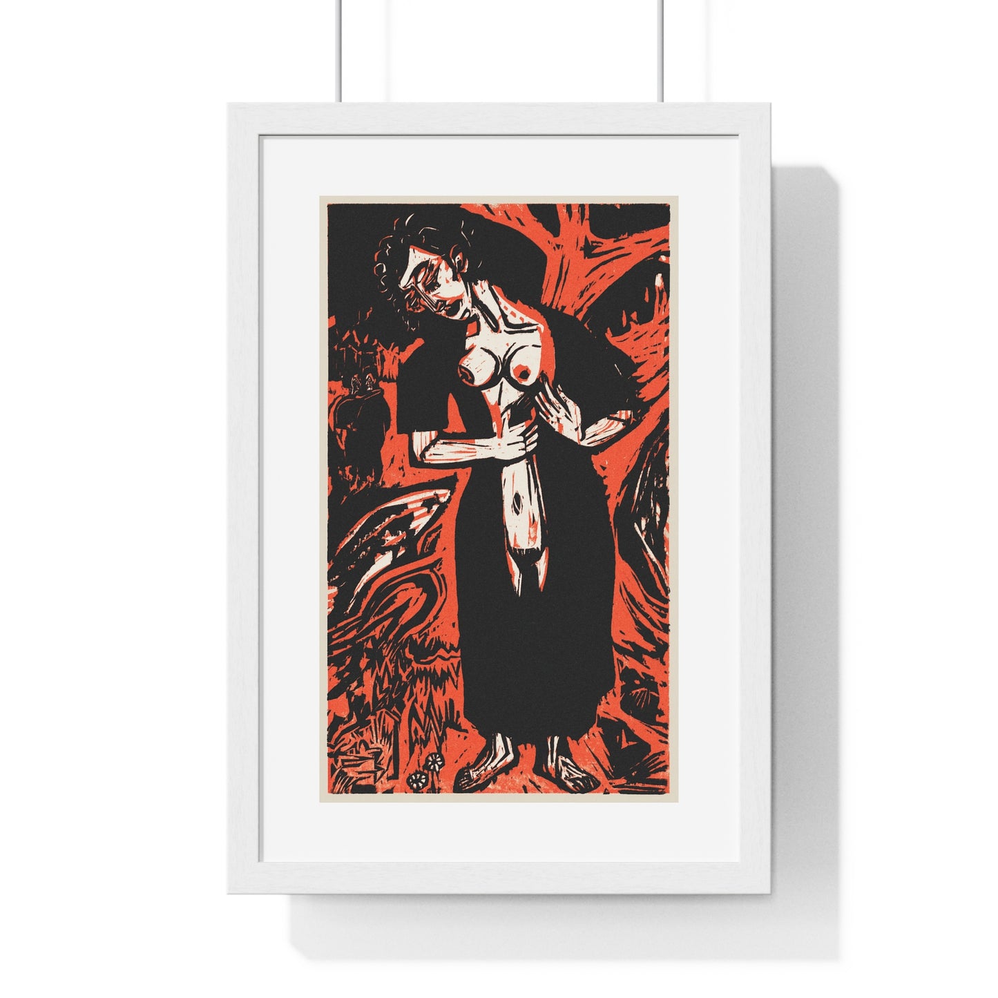 The Suicide (1921) by Ernst Ludwig Kirchner, from the Original, Framed Print