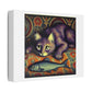 The Phenomenon of Cat Art 'Designed by AI' Print on Canvas