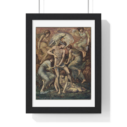 Cupid's Hunting Fields (1885) by Sir Edward Burne-Jones, from the Original, Framed Art Print