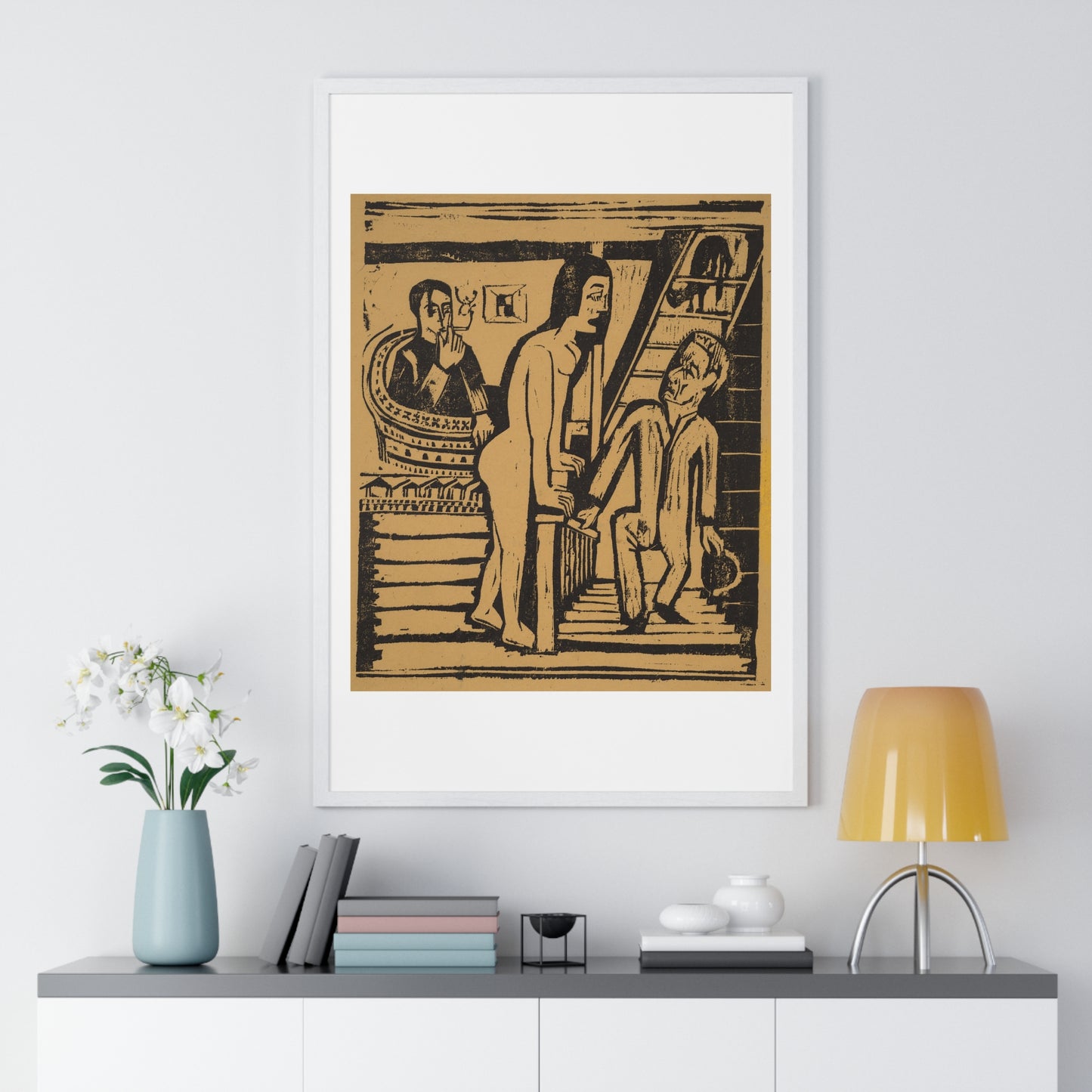 The Visit (1923) by Ernst Ludwig Kirchner, from the Original, Framed Art Print