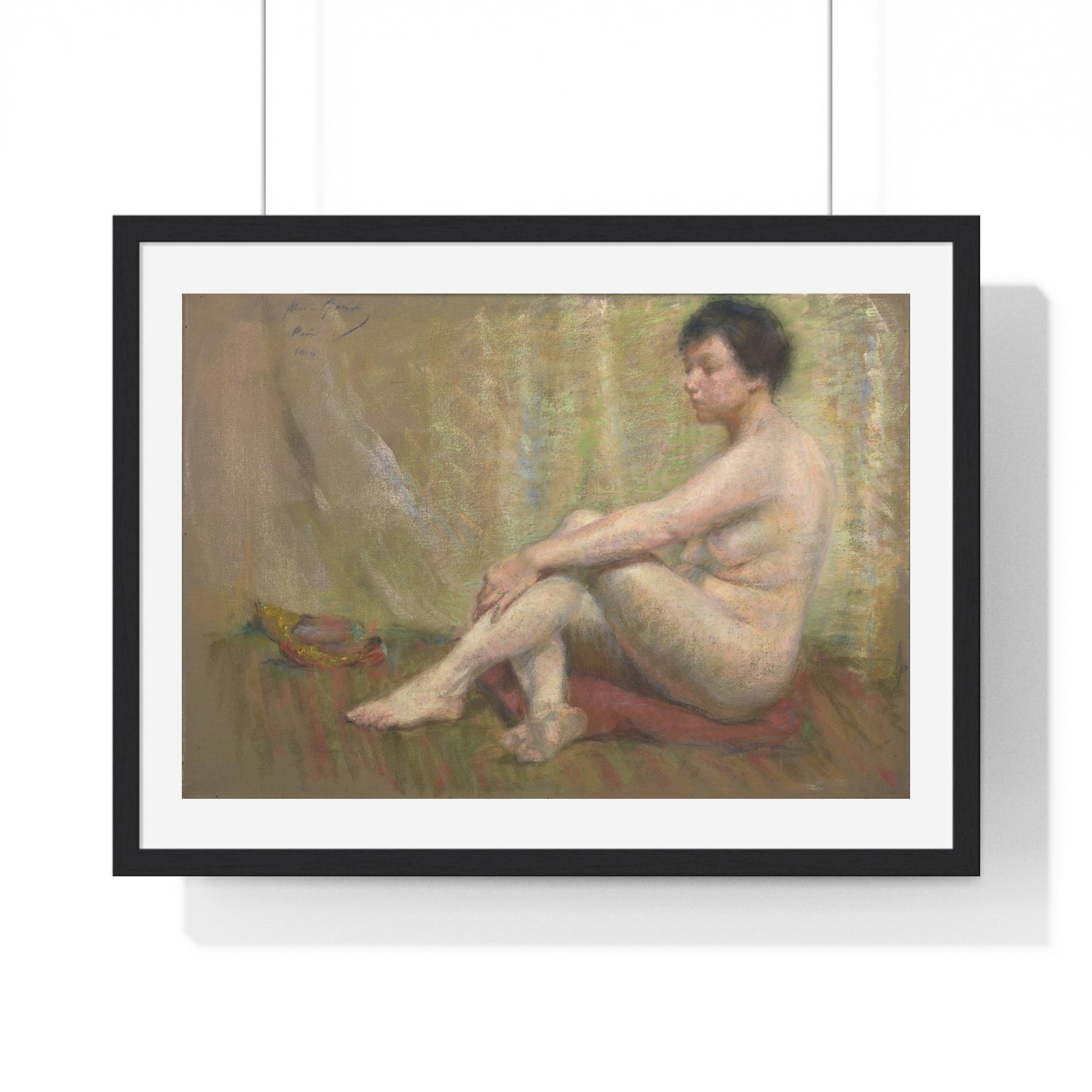 Between Poses (1910) by Alice Pike Barney, from the Original, Framed Art Print