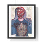 Alt Punk Portrait Art, Large Decor Framed Print