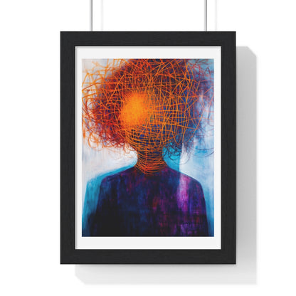 A Mind Adrift II, Abstract Art 'Designed by AI', Framed Print