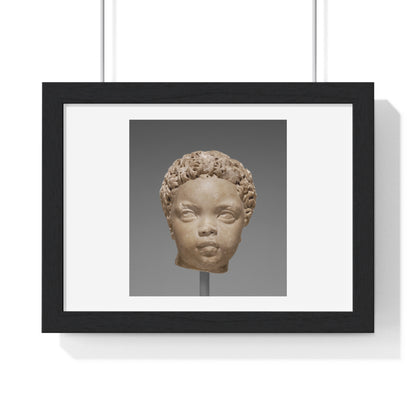 Ancient Roman Portrait of a Child  (AD 150-200) Unknown Artist, Framed Print