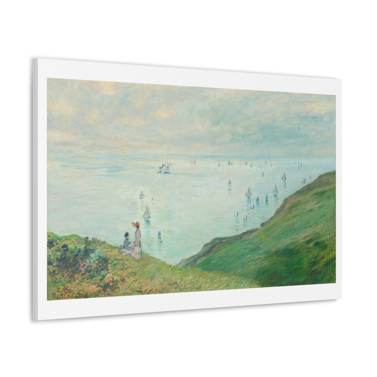 Cliffs at Pourville (1882) by Claude Monet, Canvas Art Print from the Original