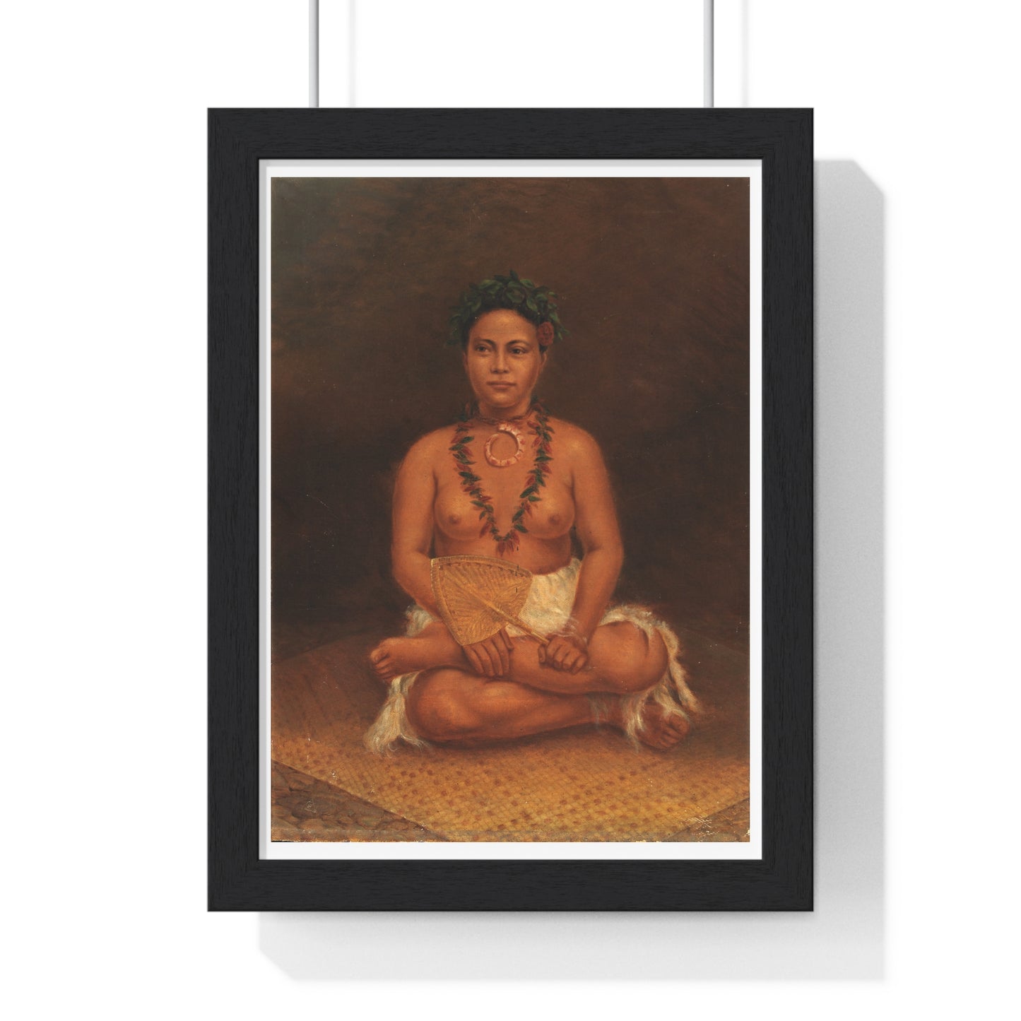 Samoan Woman (1885-1899) by Antonion Zeno Shindler, from the Original, Framed Print