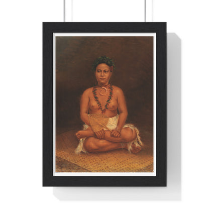 Samoan Woman (1885-1899) by Antonion Zeno Shindler, from the Original, Framed Print