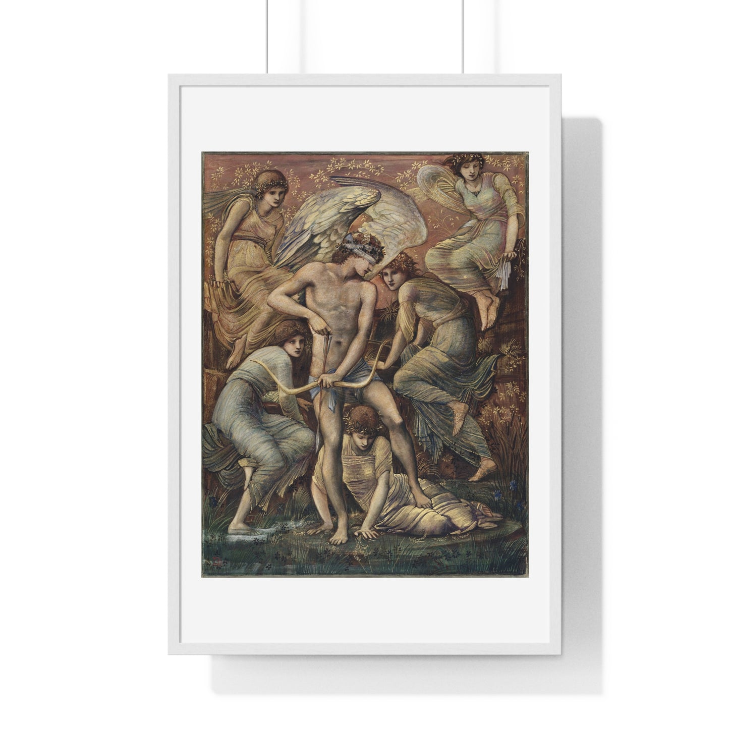 Cupid's Hunting Fields (1885) by Sir Edward Burne-Jones, from the Original, Framed Art Print