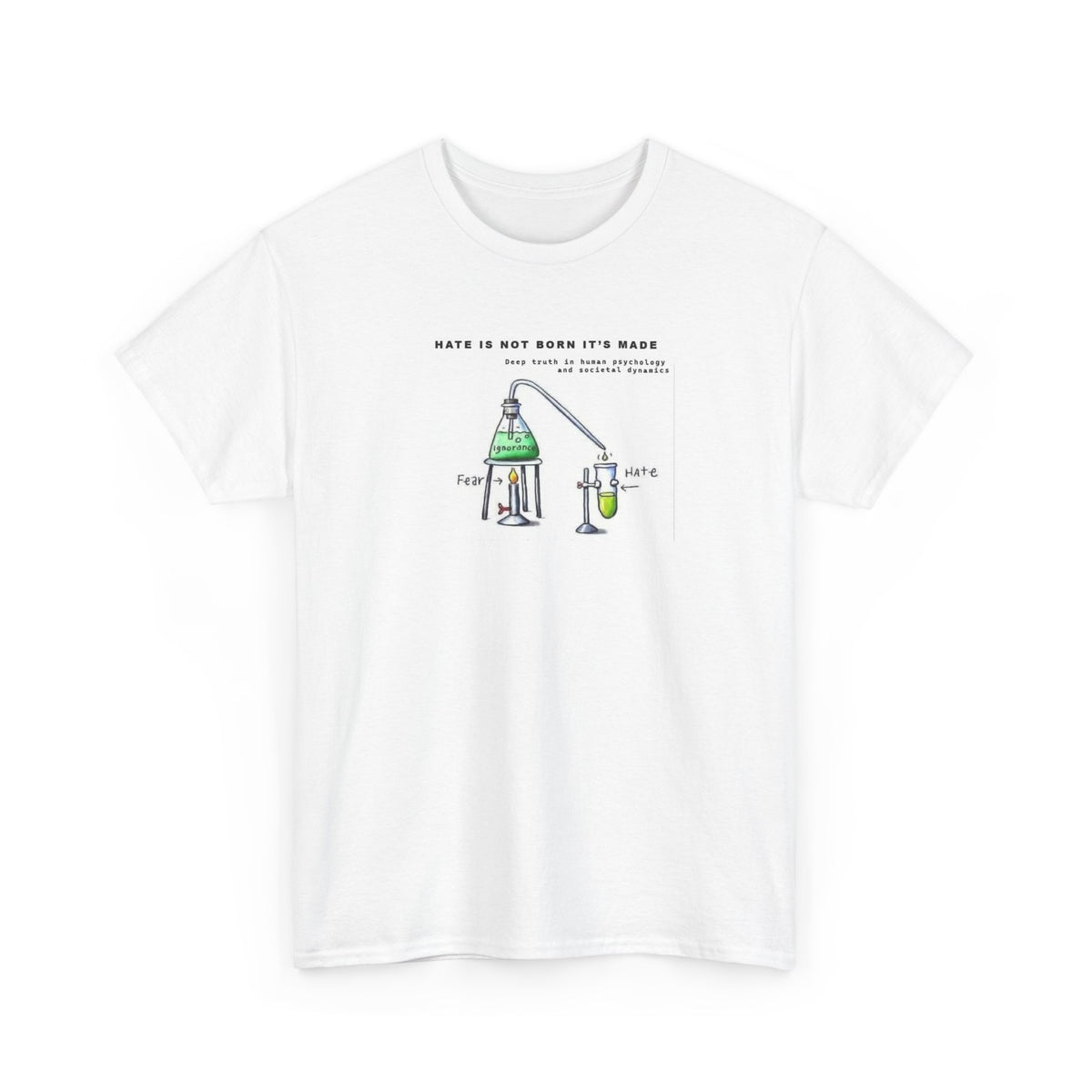 Hate is Not Born, It is Made, Cartoon Art T-Shirt