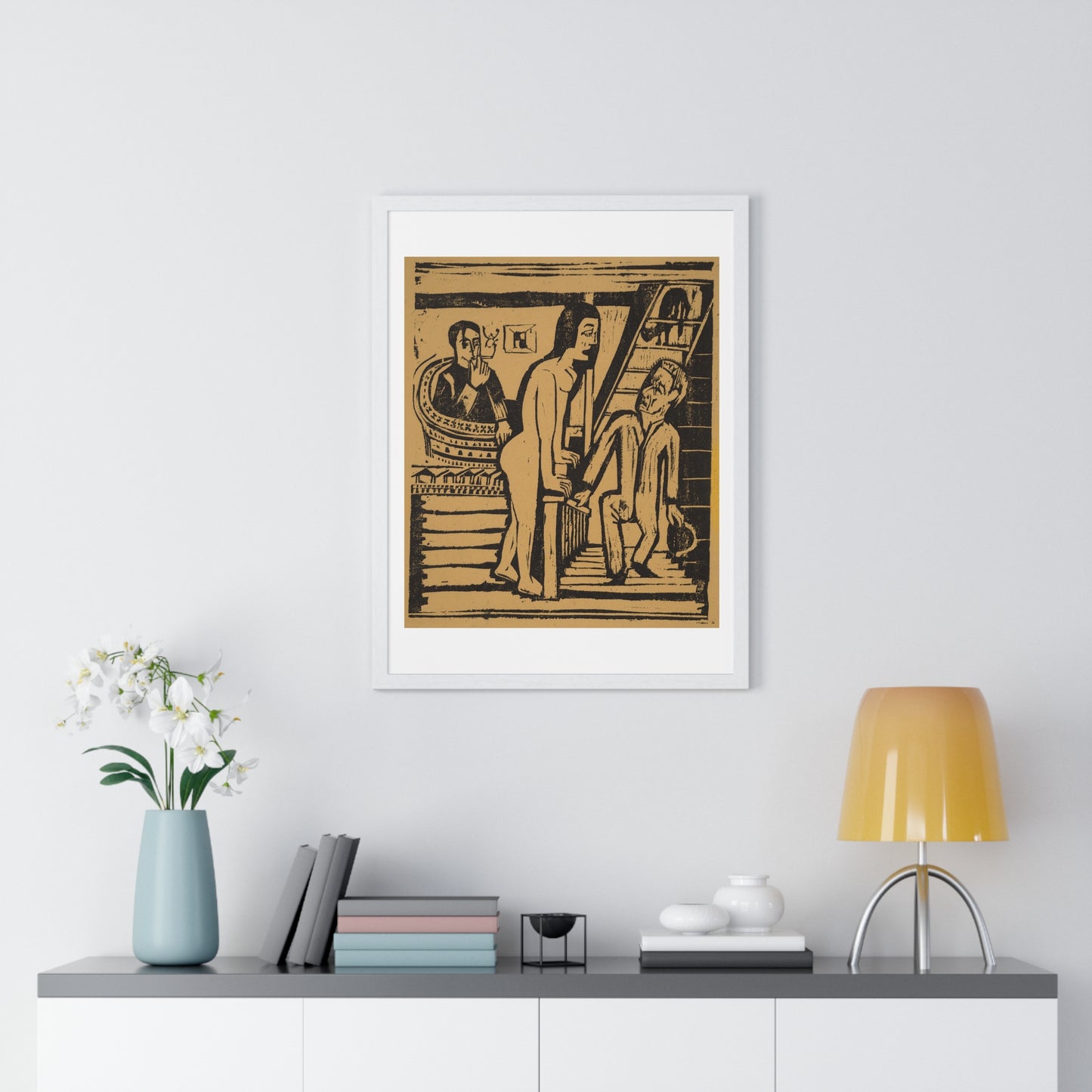 The Visit (1923) by Ernst Ludwig Kirchner, from the Original, Framed Art Print