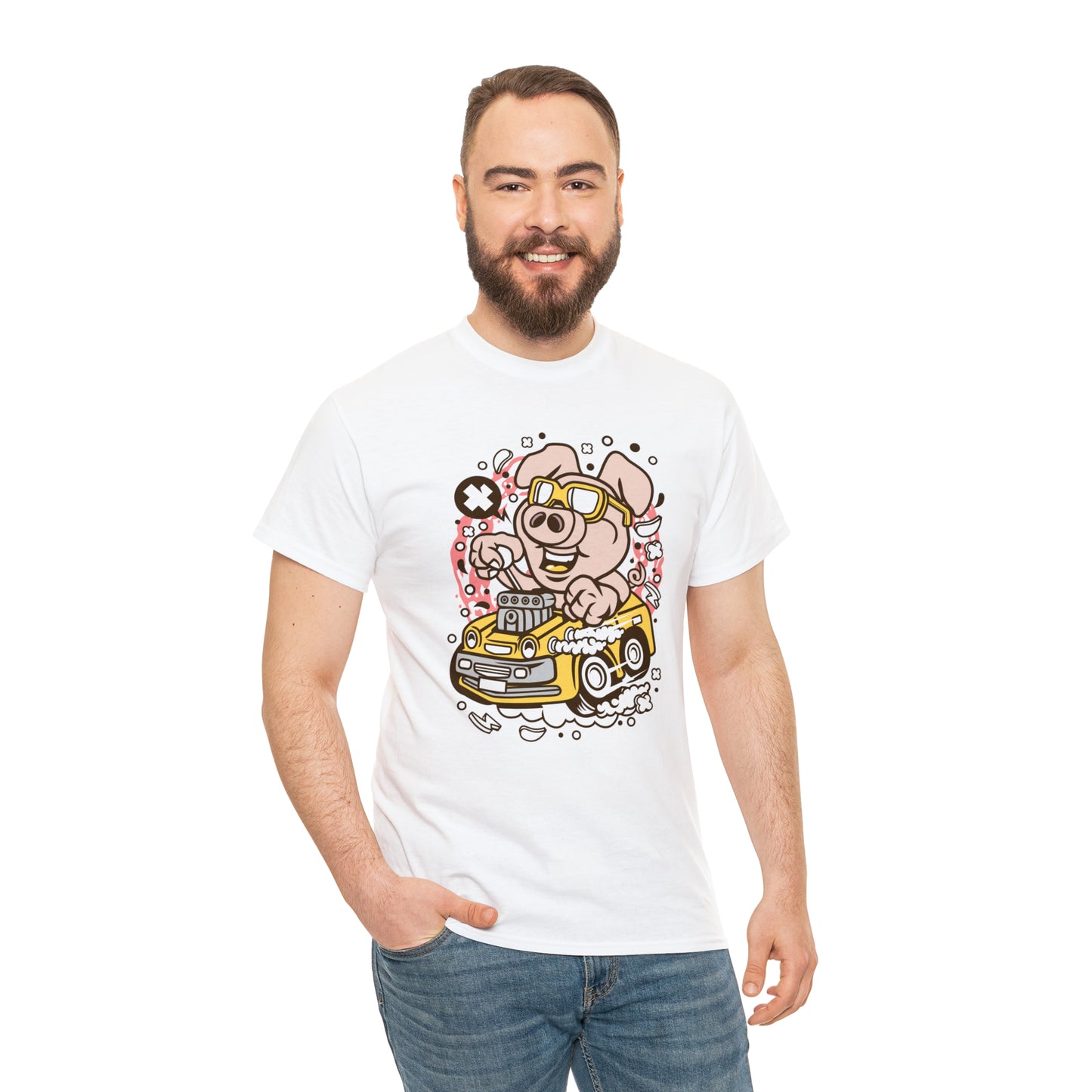 Oink Hot Rod Cartoon T-Shirt